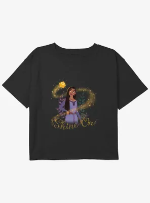 Disney Wish Shine On Girls Youth Crop T-Shirt
