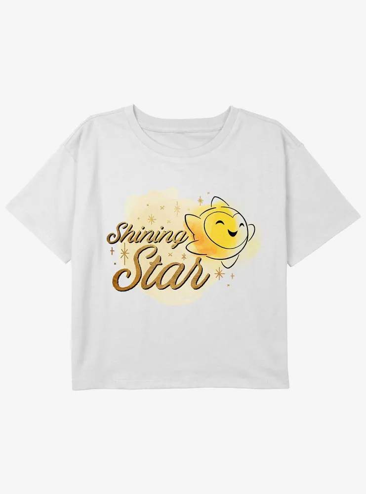 Disney Wish Shining Star Girls Youth Crop T-Shirt