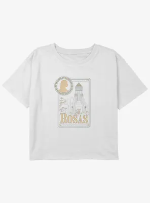 Disney Wish Rosas Card Girls Youth Crop T-Shirt