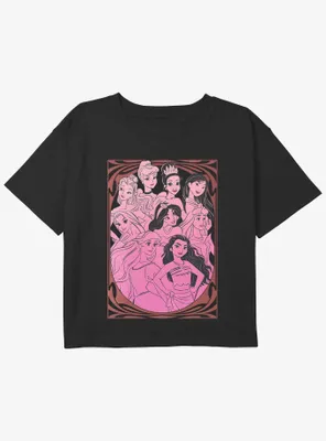 Disney Princesses Sophisticated Princess Girls Youth Crop T-Shirt