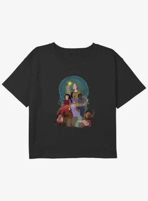 Disney Wish Group Shot Girls Youth Crop T-Shirt