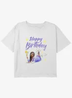 Disney Wish Happy Birthday Girls Youth Crop T-Shirt