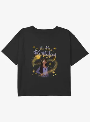Disney Wish It's My Birthday Girls Youth Crop T-Shirt