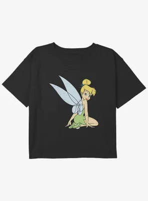 Disney Tinker Bell Fairy Wings Girls Youth Crop T-Shirt