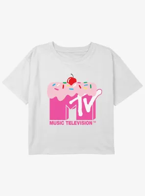 MTV  Sundae Logo Girls Youth Crop T-Shirt