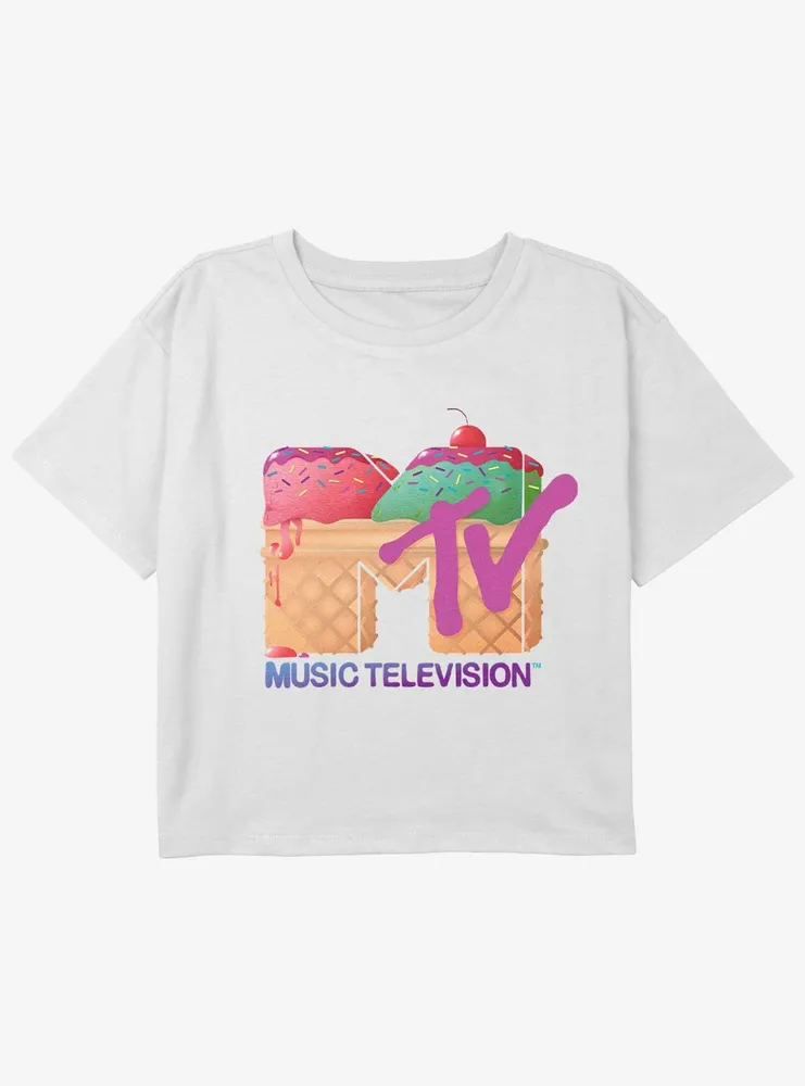 MTV  Sweets Logo Girls Youth Crop T-Shirt