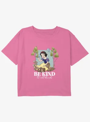 Disney Snow White and the Seven Dwarfs Be Kind Girls Youth Crop T-Shirt