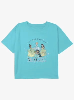 Disney the Princess and Frog Made Of Magic Girls Youth Crop T-Shirt