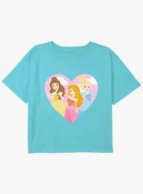 Disney Beauty and the Beast Castle Princess Girls Youth Crop T-Shirt