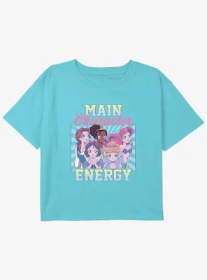 Disney the Princess and Frog Main Character Energy Girls Youth Crop T-Shirt