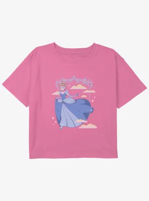 Disney Cinderella Cinderelly Girls Youth Crop T-Shirt