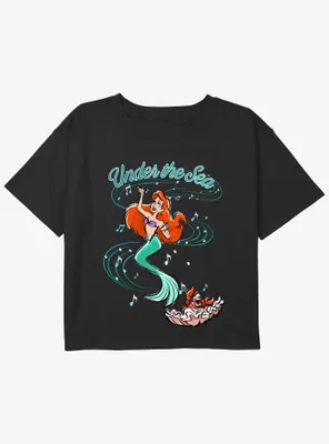 Disney The Little Mermaid Under Sea Girls Youth Crop T-Shirt