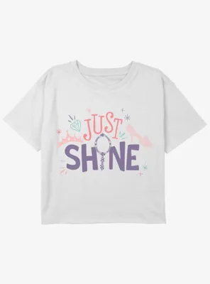 Disney Princesses Just Shine Girls Youth Crop T-Shirt