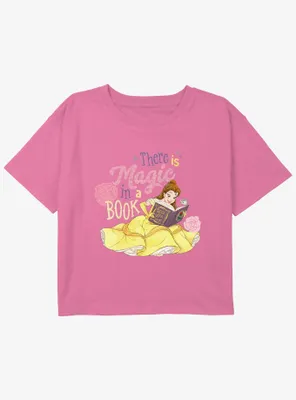 Disney Beauty and the Beast Magic A Book Girls Youth Crop T-Shirt