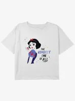 Disney Snow White and the Seven Dwarfs Kindest One Of All Girls Youth Crop T-Shirt