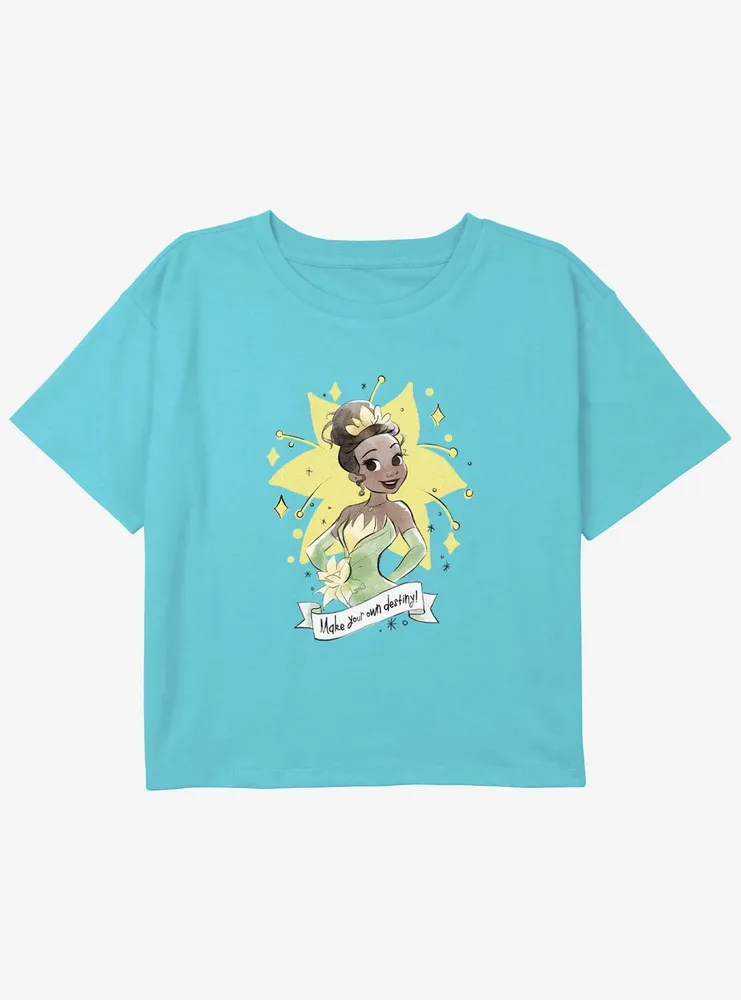 Disney the Princess and Frog Make Your Own Destiny Girls Youth Crop T-Shirt