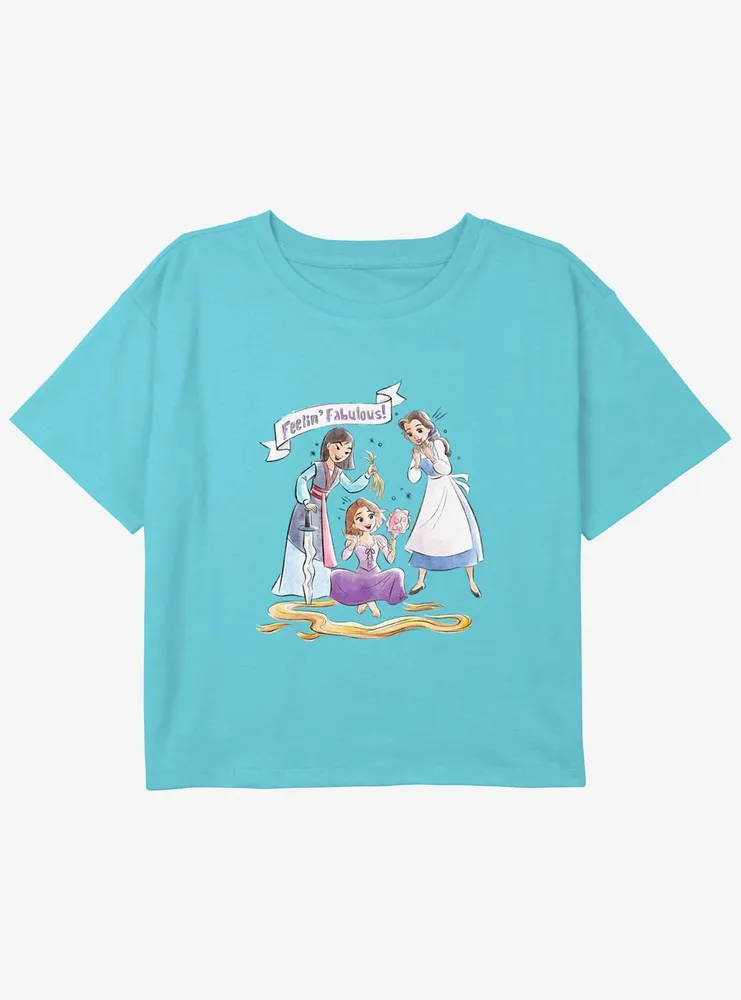 Disney Mulan Feelin' Fabulous Girls Youth Crop T-Shirt