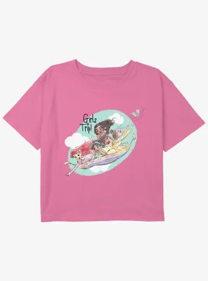 Disney The Little Mermaid Girls Trip Youth Crop T-Shirt
