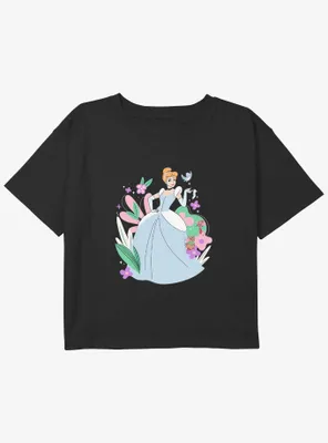 Disney Cinderella Sparkles Girls Youth Crop T-Shirt