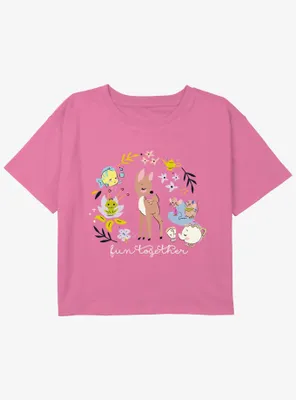 Disney The Little Mermaid Fun Together Girls Youth Crop T-Shirt