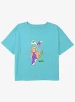Disney Tangled Rapunzel Tower Girls Youth Crop T-Shirt