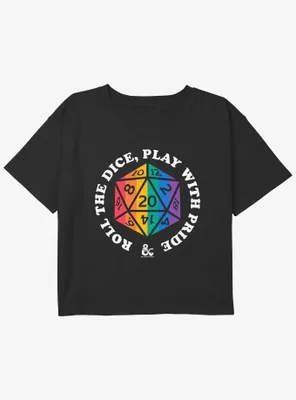 Dungeons & Dragons Roll For Pride Girls Youth Crop T-Shirt