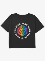 Dungeons & Dragons Roll For Pride Girls Youth Crop T-Shirt