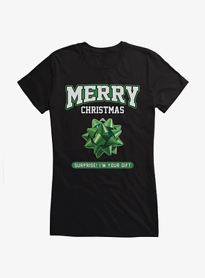 Hot Topic Surprise I'm Your Gift With Bow Girls T-Shirt