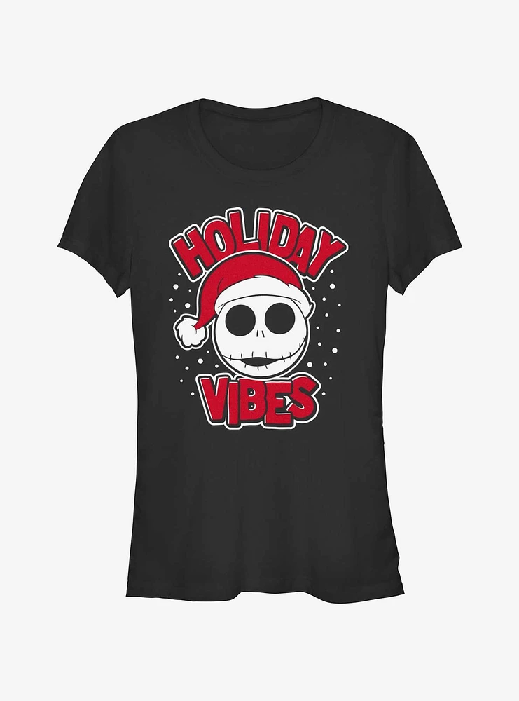 Disney The Nightmare Before Christmas Holiday Vibes Jack Girls T-Shirt