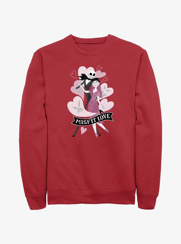 Disney The Nightmare Before Christmas Jack & Sally Misfit Love Sweatshirt