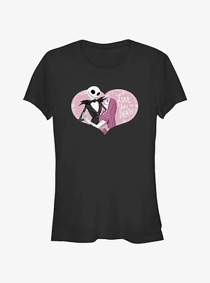 Disney The Nightmare Before Christmas Jack & Sally Love You To Death Girls T-Shirt