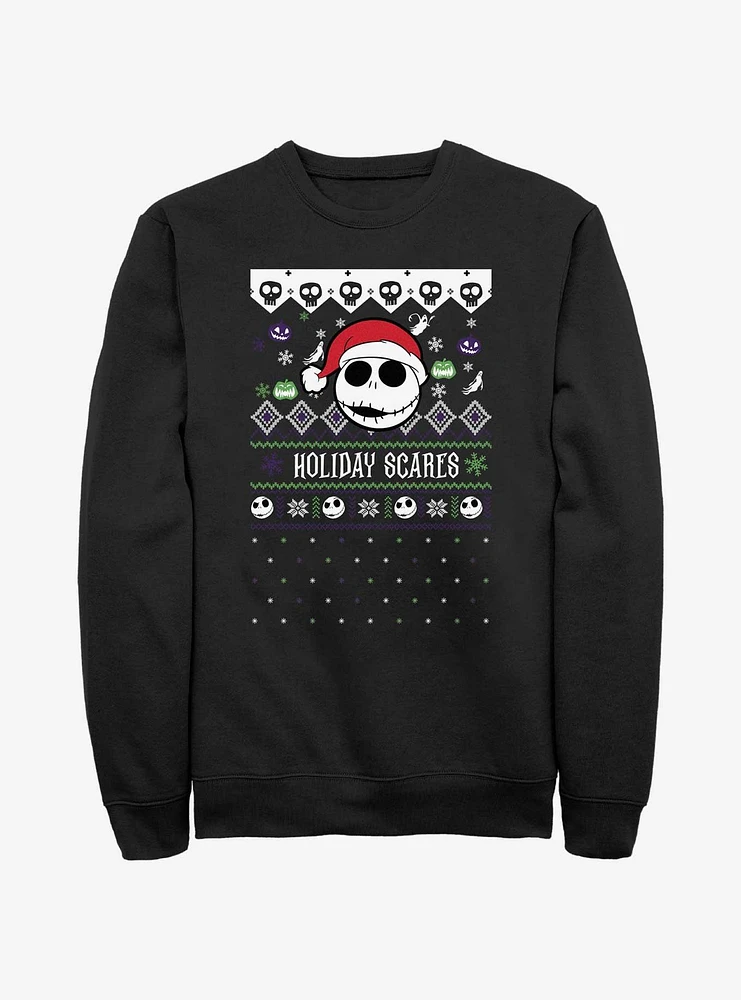 Disney Nightmare Before Christmas Ugly Holiday Jack Snowfall Sweatshirt