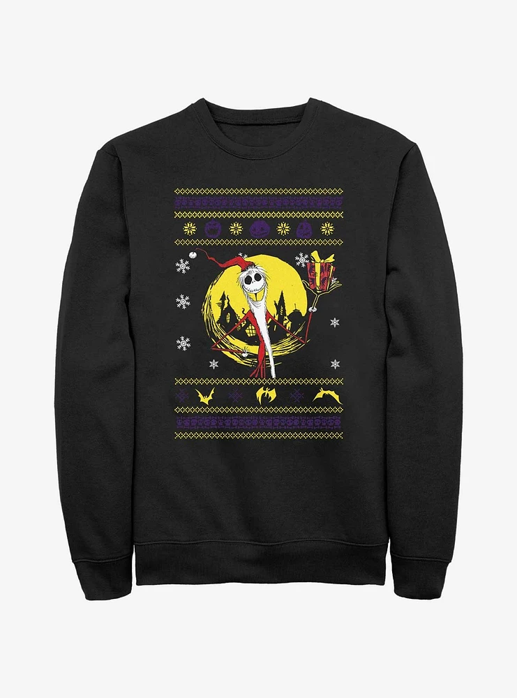 Disney The Nightmare Before Christmas Jack Ugly Holidays Style Sweatshirt