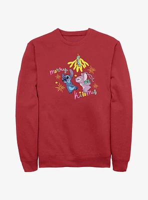 Disney Lilo & Stitch Merry Kissmas Mistletoe Sweatshirt