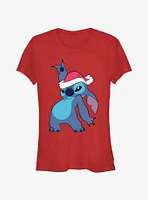 Disney Lilo & Stitch Santa Hat Girls T-Shirt