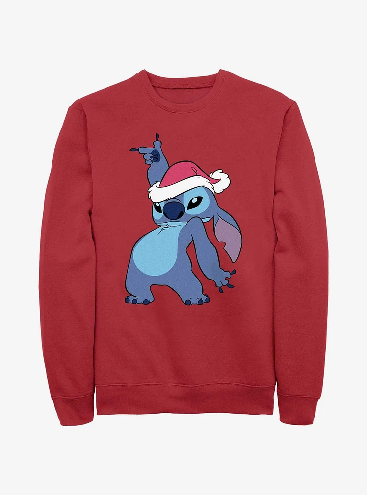 Disney Lilo & Stitch Santa Hat Sweatshirt