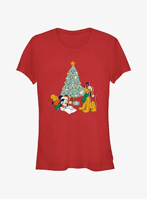 Disney Mickey Mouse & Pluto Letter For Santa Girls T-Shirt