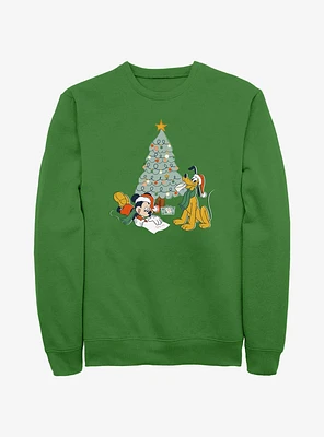 Disney Mickey Mouse & Pluto Letter For Santa Sweatshirt