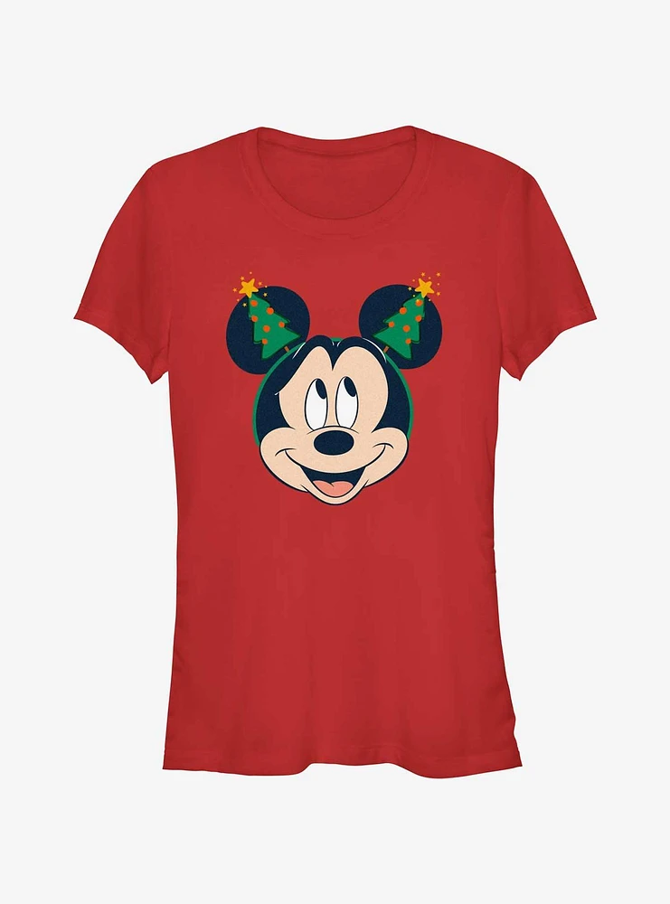 Disney Mickey Mouse Christmas Tree Ears Girls T-Shirt
