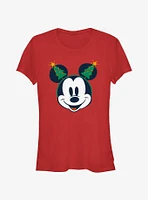 Disney Mickey Mouse Classic Christmas Tree Ears Girls T-Shirt