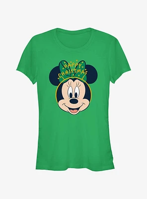 Disney Minnie Mouse Happy Christmas Ears Girls T-Shirt