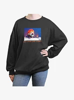 The Year Without a Santa Claus Heat Miser Do I Look Like Care Meme Girls Oversized Sweatshirt