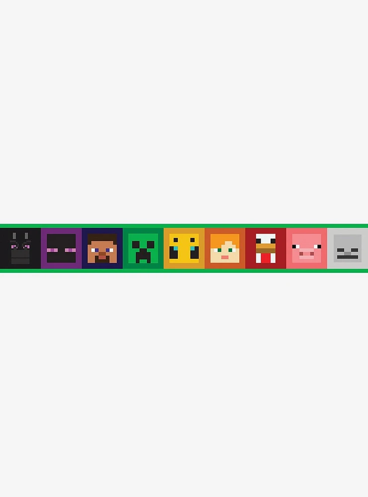 Minecraft Iconic Faces Peel and Stick Wallpaper Border