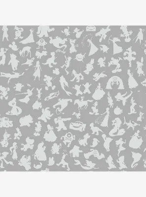Disney100 Characters Silver Peel and Stick Wallpaper