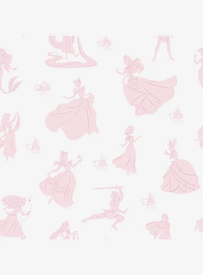 Disney100 Princesses Pink Peel and Stick Wallpaper