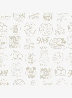 Disney100 Icons Beige Peel and Stick Wallpaper