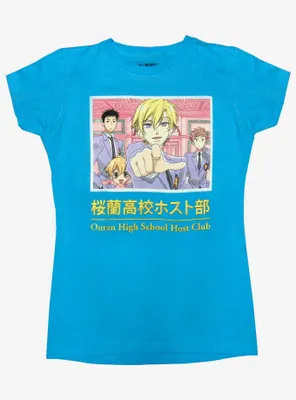 Ouran High School Host Club Tamaki Group Panel Boyfriend Fit Girls T-Shirt