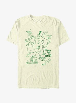 Dr. Seuss Green Eggs And Ham Icons T-Shirt