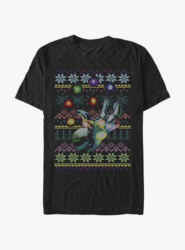 Marvel Avengers Gauntlet Ugly Holiday T-Shirt