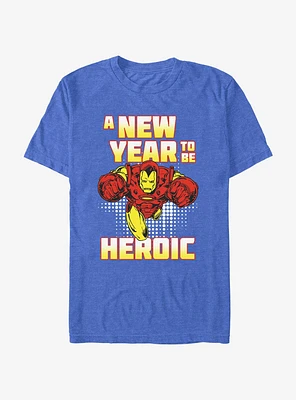 Marvel Iron Man New Year To Be Heroic T-Shirt